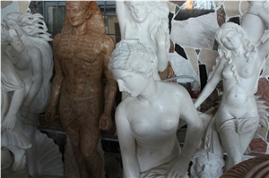 Royal White Marble Statues, Sculpture Royal White Marble Statues, Sculpture
