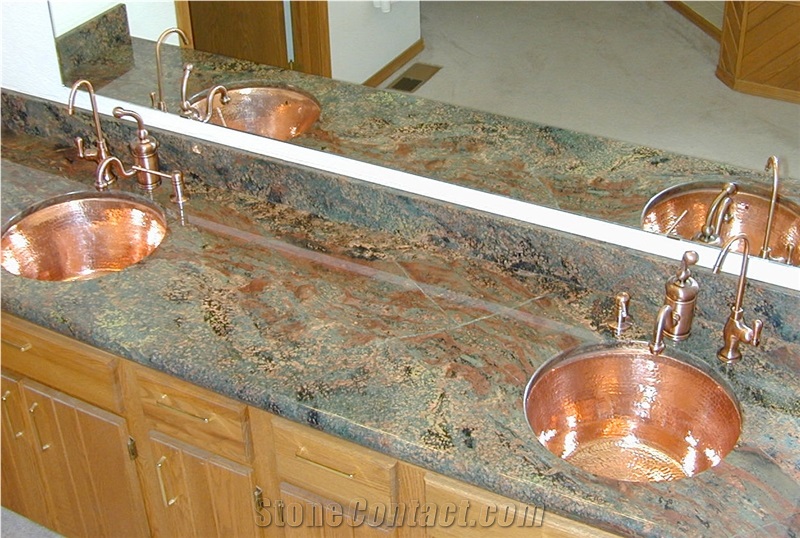 Verde Fuoco Granite Vanity Top