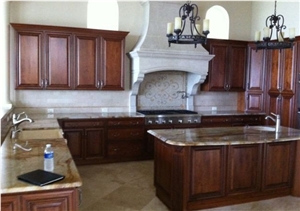 Desert Storm Granite Kitchen Countertop, Desert Storm Yellow Granite Kitchen Countertops