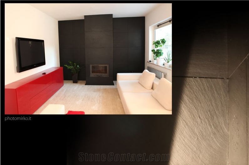 Ardesia Fontanabuona Slate Fireplace