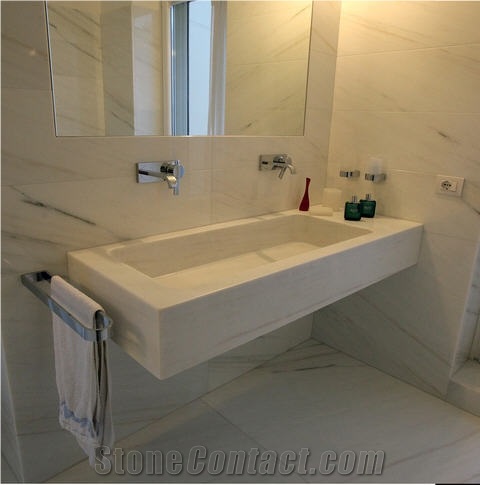 Bathroom Design with Bianco Lasa Marble, Bianco Lasa Unito Marble, Bianco Lasa White Marble Bathroom Design