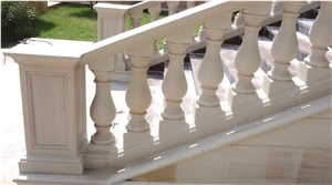 Balustrade and Railings, Mint White Sandstone Balustrades