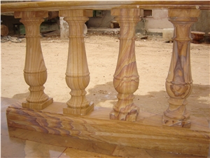 Balustrade and Railings, Mint White Sandstone Balustrades