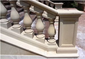Balustrade and Railings, Mint White Sandstone Balustrades