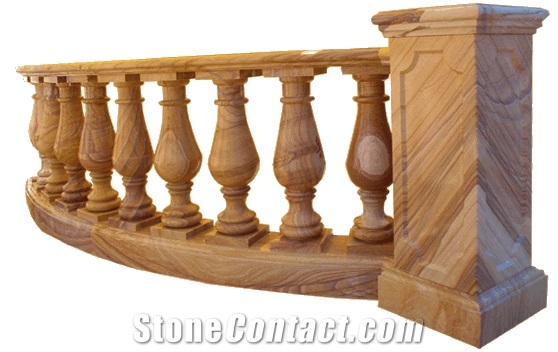 Balustrade and Railings, Mint White Sandstone Balustrades
