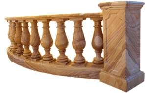 Balustrade and Railings, Mint White Sandstone Balustrades