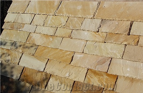 Brown, Red, Biege, White, Black, Yellow, Grey Sandstone Roof Tiles