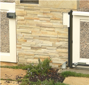 Mint White Sandstone Stacked Stone, Cultured Stone, Wall Cladding