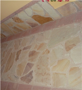 Modak Yellow Sandstone Flagstone Pool Terrace