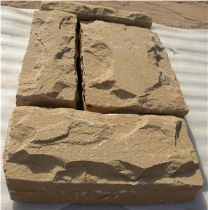 Modak Yellow Sandstone Mushroom Stone Wall Cladding Tiles Modak Yellow Sandstone Mushroom Stone Wall Cladding Tiles