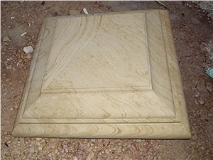 Pier Cap and Quoins, Yellow, White, Biege, Grey, Red Sandstone Pier Cap