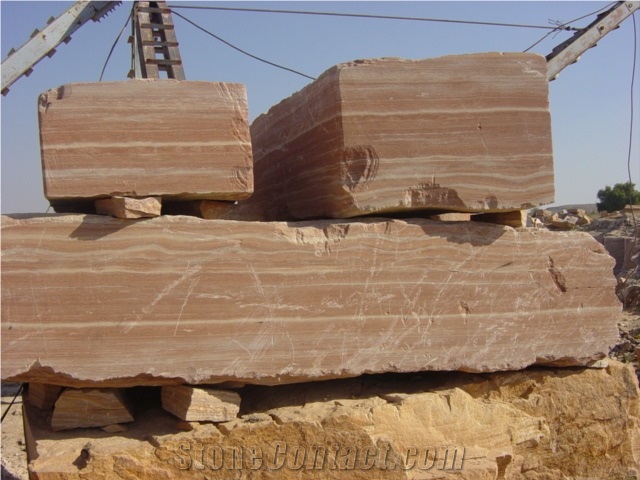 Sandstone Blocks, India Yellow, Red, White, Rainbow, Grey Sandstone