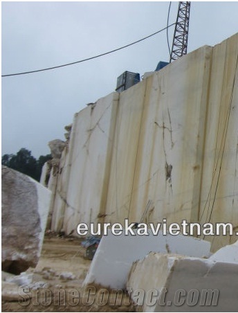 Pure White Marble Block, Viet Nam White Marble