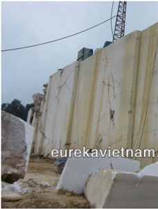 Pure White Marble Block, Viet Nam White Marble
