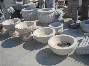 GRANITE FLOWER POT