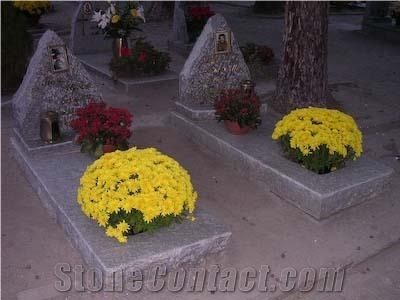 Pietra Di Cogne Quartzite Tombstone, Pietra Di Cogne Grey Quartzite Tombstone