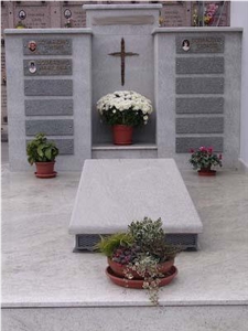 Pietra Di Cogne Quartzite Tombstone, Pietra Di Cogne Grey Quartzite Tombstone