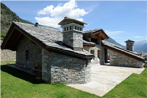 Pietra Di Morgex Quartzite Building Stone, Masonry, Pietra Di Morgex Grey Quartzite Building Stone