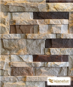 Sandstone Stacked Wall Panels, Arenisca Dune Beige Sandstone Cultured Stone