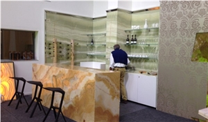Onice Arancio Kitchen Countertop