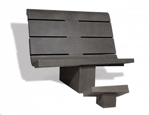 Grey Volcanic Basalt High Heated Wall Bench