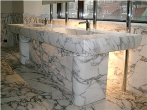 Arabescato Marble Bathroom Top