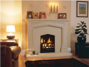 Beige Sandstone the Chiswick Frireplace, Wattscliffe Beige Sandstone Fireplace