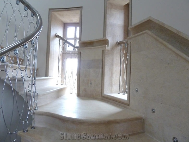 Beauharnais Beige Limestone Stairs