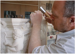 Carving Angel Capitals - Private Client