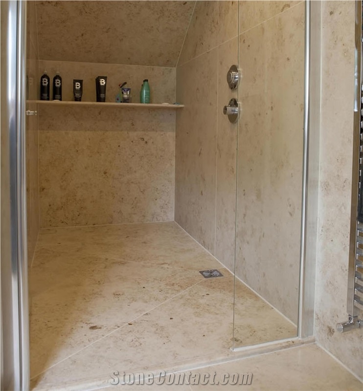 Jura Beige Limestone Bathroom Floor Tiles, Wall Tiles
