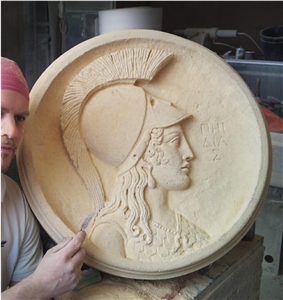 Limestone Hand Carved Relief