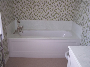 Namibia White Marble Bath Tub Deck, Surround Namibia White Marble Bath Tub Deck, Surround