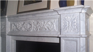 Bianco Gioia Marble Fireplaces, Bianco Gioia White Marble Fireplaces