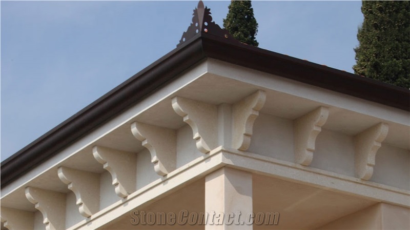 Chiampo Mandorlato Limestone Building Corniches