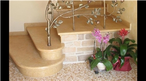 Giallo Silvia Oro Marble Stairs, Silvia Oro Yellow Marble Stairs