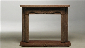Trachite Peperino Rosso Fireplace Mantel