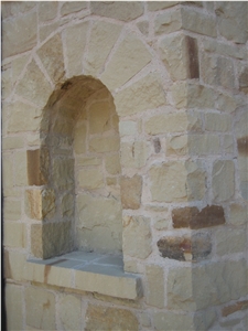 Autumn Blend, Sawn Chop: Grey Mortar, Flush Joint, Random Pitched Ends/Faces