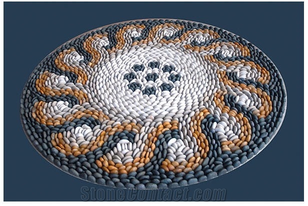 Pebble Stone Mosaic Medallions