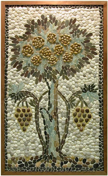 Pebble Stone Mosaic Wall Panel