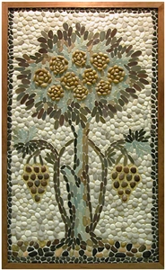 Pebble Stone Mosaic Wall Panel