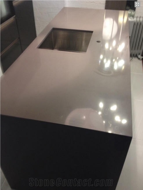 Compac Dim Grey Quartz Kitchen Worktop