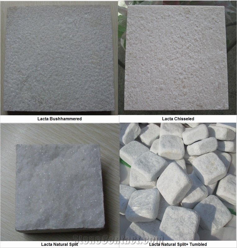 Lacta White Marble Slabs, Tiles