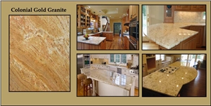 Colonial Gold Granite Countertop, Colonial Gold Yellow Granite Countertop Colonial Gold Granite Countertop, Colonial Gold Yellow Granite Countertop