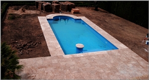 Coronation Pool Coping Travertino Macael Olivillo Antique Finish