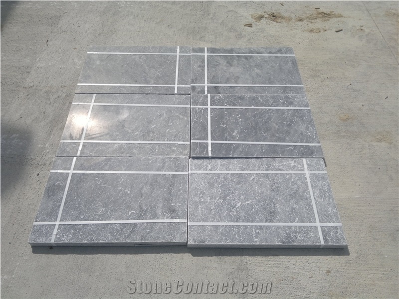 Tumbled Bluestone Marble Pattern Slabs & Tiles, Turkey Grey Marble