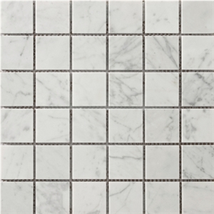 Marble Bianco Gioia Honed Mesh Mosaic, Bianco Gioia White Marble Mosaic