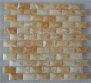 Lowest Price Sell Natural Onyx Mosaic (MSK-BWS 002), Mi-Huang-Yu Yellow Onyx Mosaic