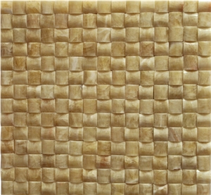 Lowest Price Sell Natural Onyx Mosaic (MSK-SBS 005), Mi-Huang-Yu Yellow Onyx Mosaic