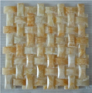 Lowest Price Sell Natural Onyx Mosaic (MSK-WES 004), Mi-Huang-Yu Yellow Onyx Mosaic Lowest Price Sell Natural Onyx Mosaic (MSK-WES 004), Mi-Huang-Yu Yellow Onyx Mosaic
