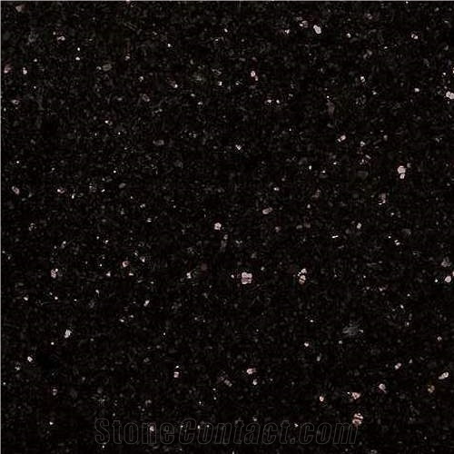 Black Galaxy Granite Slab, India Black Granite